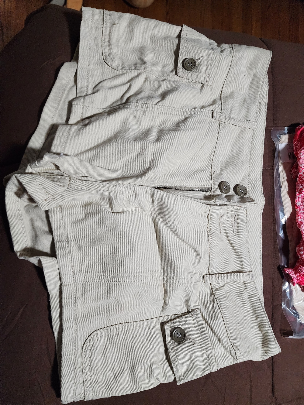 SHEIN Cream Cargo-Style Women's Shorts